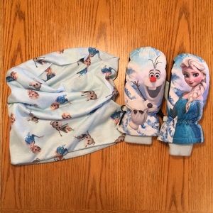 Disney Frozen Mittens & Neck Warmer Scarf